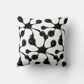 モダン抽象ブラックパターン クッション (裏面)
