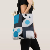 モダン抽象幾何学アート トートバッグ (クローズアップ)
