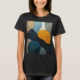モダン抽象幾何学シェイプテクスチャアート Tシャツ