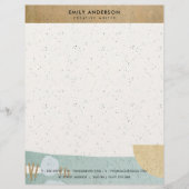 モダン抽象幾何学芸術セラミックテクスチャ レターヘッド (正面)