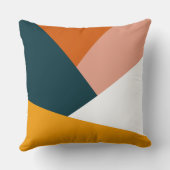 モダン抽象的で幾何学的な色のブロックパターン クッション (裏面)