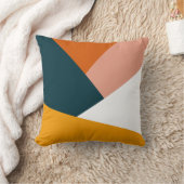 モダン抽象的で幾何学的な色のブロックパターン クッション (ブランケット)