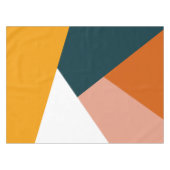 モダン抽象的で幾何学的な色のブロックパターン テーブルクロス (正面(横))