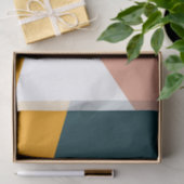 モダン抽象的で幾何学的な色のブロックパターン 薄葉紙 (ギフト)