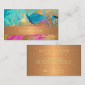 モダン抽象絵画銅金会社名 名刺 (正面/裏面)