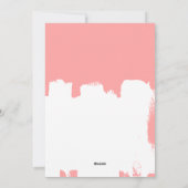 モダン抽象芸術おめでとう新年の筆頭桃色 シーズンカード (裏面)