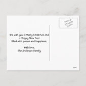 モダン抽象芸術おもしろいトナカイ シーズンポストカード (裏面)