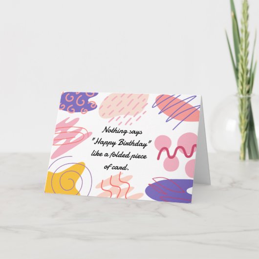 モダン抽象芸術おもしろい任意の年齢誕生日 カード (正面)