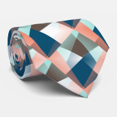 モダン抽象芸術お尻幾何学的モザイクアートパターン ネクタイ (ロール)