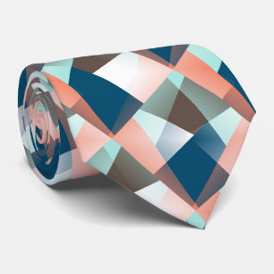 モダン抽象芸術お尻幾何学的モザイクアートパターン ネクタイ
