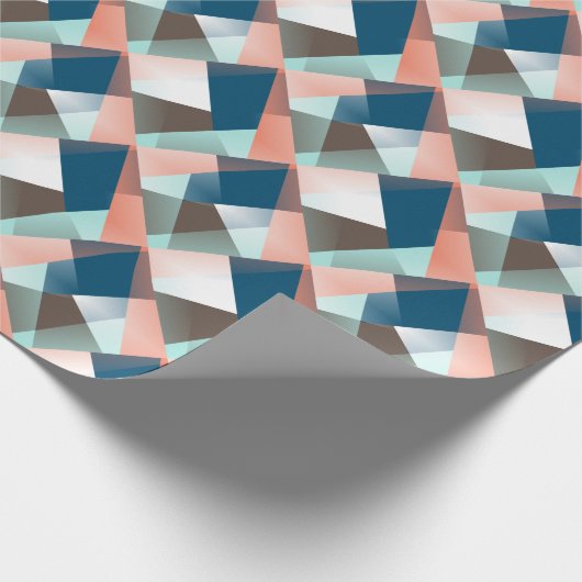 モダン抽象芸術お尻幾何学的モザイクアートパターン ラッピングペーパー (角)