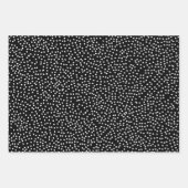 モダン抽象芸術かわいい水玉模様白黒 ラッピングペーパーシート (正面2)