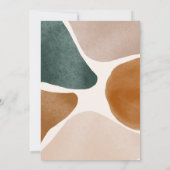 モダン抽象芸術さび5フォトクリスマスホリデーアン 招待状 (裏面)