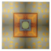 モダン抽象芸術のセージ緑色 タイル (正面)