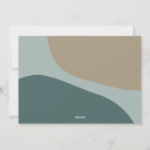 モダン抽象芸術のティール(緑がかった色)カスタム写真Happy シーズンカード (裏面)