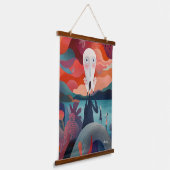 モダン抽象芸術の叫び声鮮やか芸術的: 吊り下げ型タペストリー (傾斜あり)