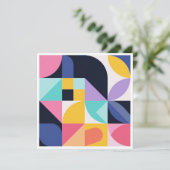 モダン抽象芸術の幾何形状 カード (スタンド正面)