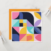 モダン抽象芸術の幾何形状 カード (正面/裏面インサイチュ)