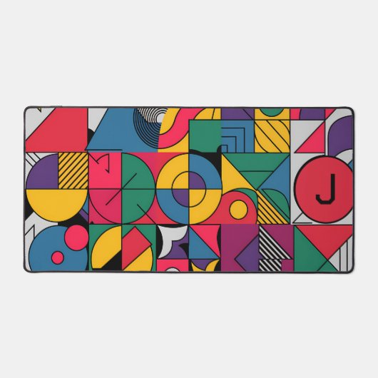 モダン抽象芸術の幾何形状 デスクマット (正面)