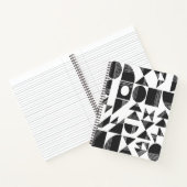 モダン抽象芸術の幾何形状 |白黒 ノートブック (内部)