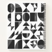 モダン抽象芸術の幾何形状 |白黒 ノートブック (裏面)