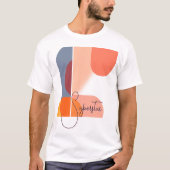モダン抽象芸術の幾何形状 Tシャツ (正面)