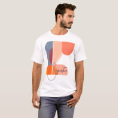 モダン抽象芸術の幾何形状 Tシャツ (正面フル)