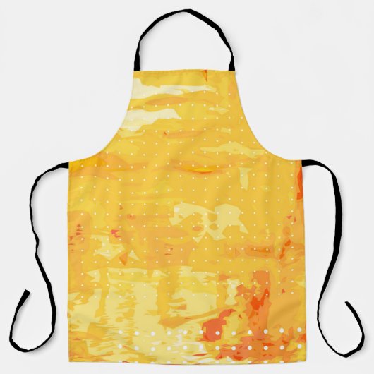 モダン抽象芸術の明るい筆跡の背景 エプロン (正面)