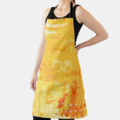 モダン抽象芸術の明るい筆跡の背景 エプロン (インサイチュ)