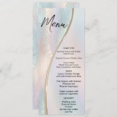モダン抽象芸術の結婚メニュー メニュー (正面/裏面)
