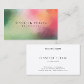 モダン抽象芸術アエレガントートカラーテンプレート 名刺 (正面/裏面)