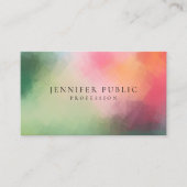 モダン抽象芸術アエレガントートカラーテンプレート 名刺 (正面)