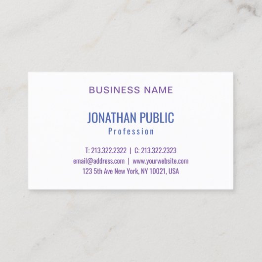 モダン抽象芸術アエレガントートテンプレートピンクブルー 名刺 (裏面)