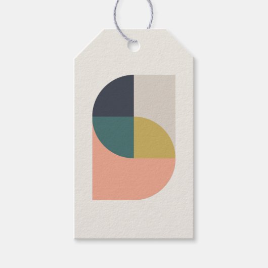 モダン抽象芸術アエレガントート幾何ミニマル品 ギフトタグ (正面)