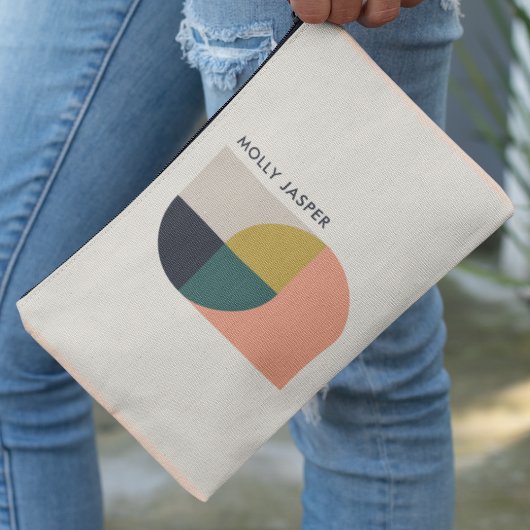 モダン抽象芸術アエレガントート幾何学ミニマル アクセサリーポーチ