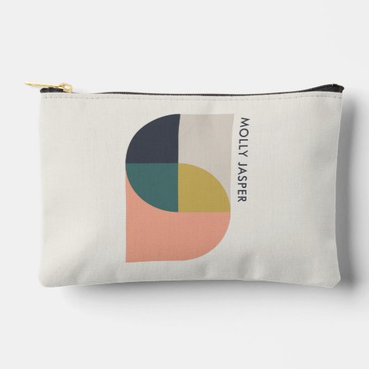 モダン抽象芸術アエレガントート幾何学ミニマル アクセサリーポーチ (正面)