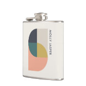 モダン抽象芸術アエレガントート幾何学ミニマル フラスク (左)