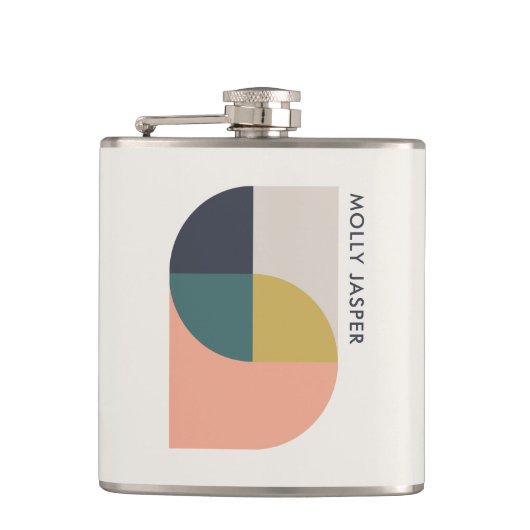 モダン抽象芸術アエレガントート幾何学ミニマル フラスク (正面)