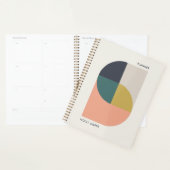 モダン抽象芸術アエレガントート幾何学ミニマル プランナー手帳 (ディスプレー)