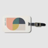 モダン抽象芸術アエレガントート幾何学ミニマル ラゲッジタグ (正面横)