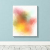 モダン抽象芸術アカラフルートトレンディーレッドピンクブルー キャンバスプリント (インサイチュ (ウッドフロア))
