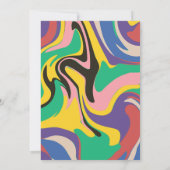 モダン抽象芸術アカラフルート結婚ズ 招待状 (裏面)