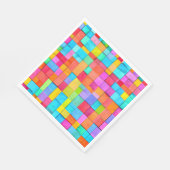 モダン抽象芸術アカラフルート織り水カラー スタンダードランチョンナプキン (角)