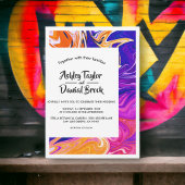 モダン抽象芸術アミニマルートボホエレガントな結婚式 招待状