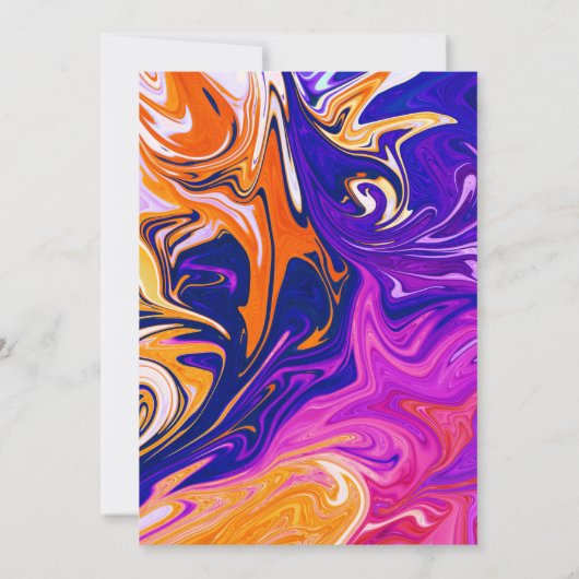 モダン抽象芸術アミニマルートボホエレガントな結婚式 招待状 (裏面)