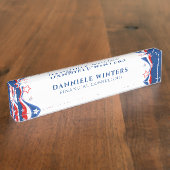 モダン抽象芸術アメリカ国旗のデザイン デスクネームプレート (側面)