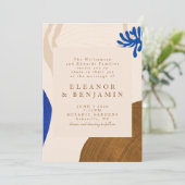 モダン抽象芸術アユニークート砂とブ結婚ルー 招待状 (スタンド正面)