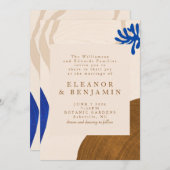 モダン抽象芸術アユニークート砂とブ結婚ルー 招待状 (正面/裏面)