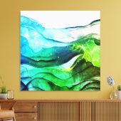 モダン抽象芸術アルコールインキ延伸帆布 キャンバスプリント (インサイチュ (リビング))