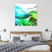 モダン抽象芸術アルコールインキ延伸帆布 キャンバスプリント (インサイチュ (寝室))